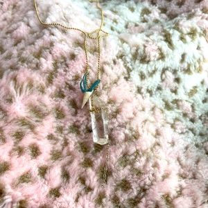 The Endless Summer Rock Crystal and Seashell
Charm Necklace